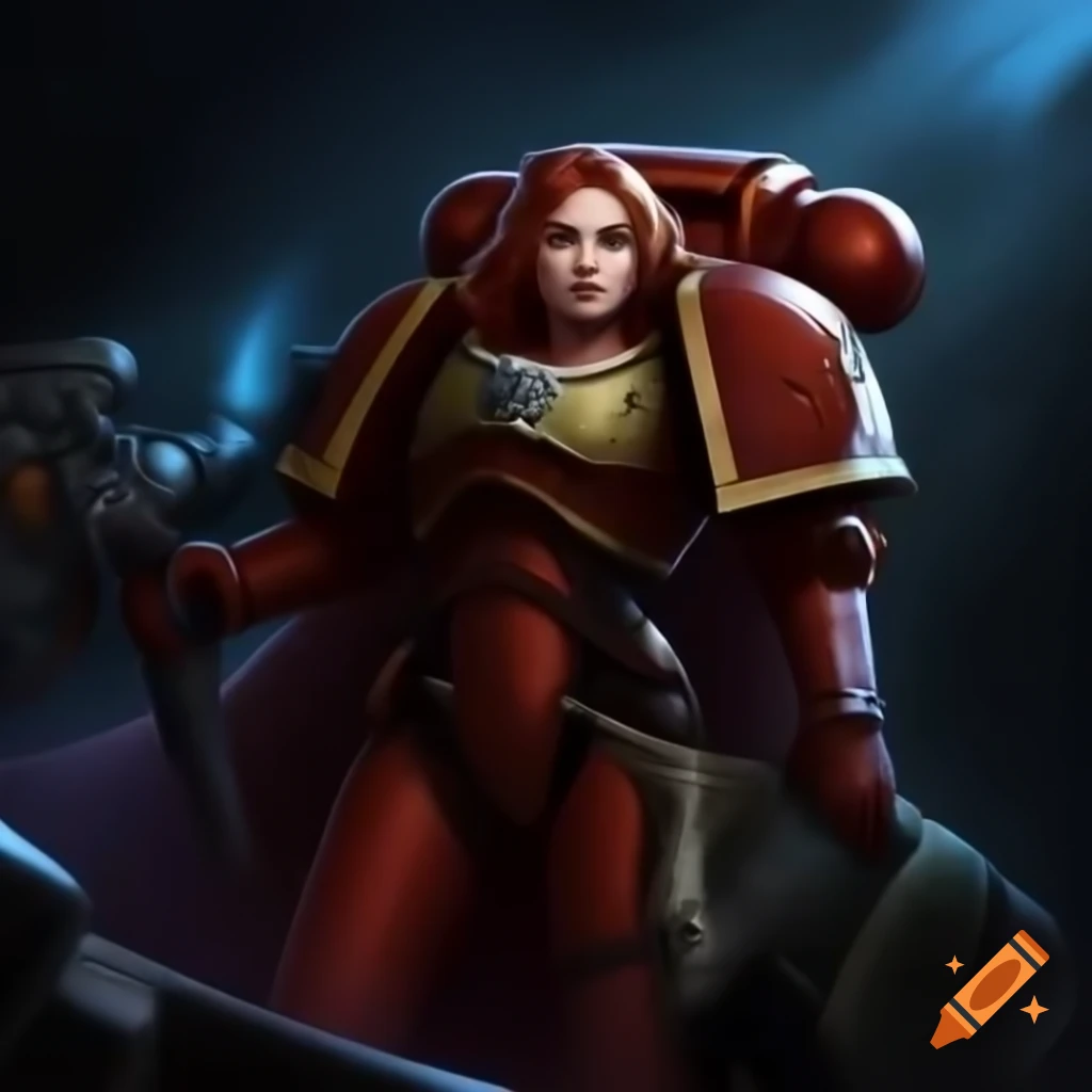 Female space marine from Thousand Sons chapter
