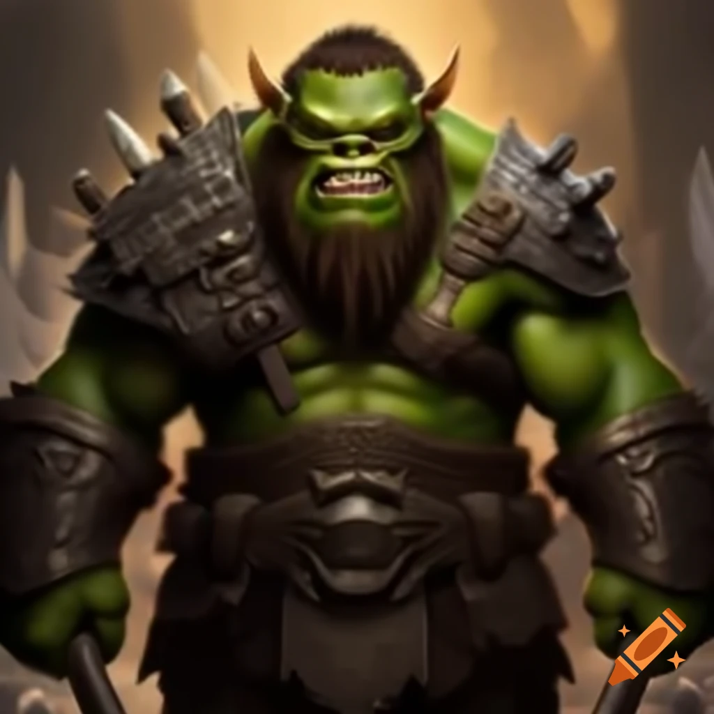 Large orc character without weapons