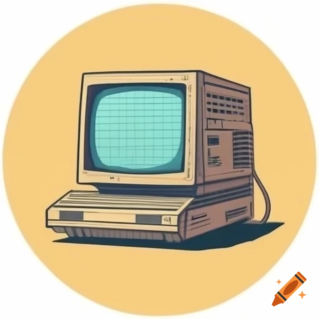 Vintage retro style personal computer