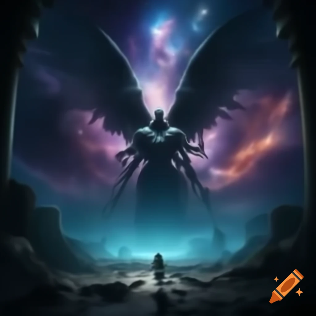Surreal depiction of Angel Vampire Alien Queen in Cosmic Dream War aftermath