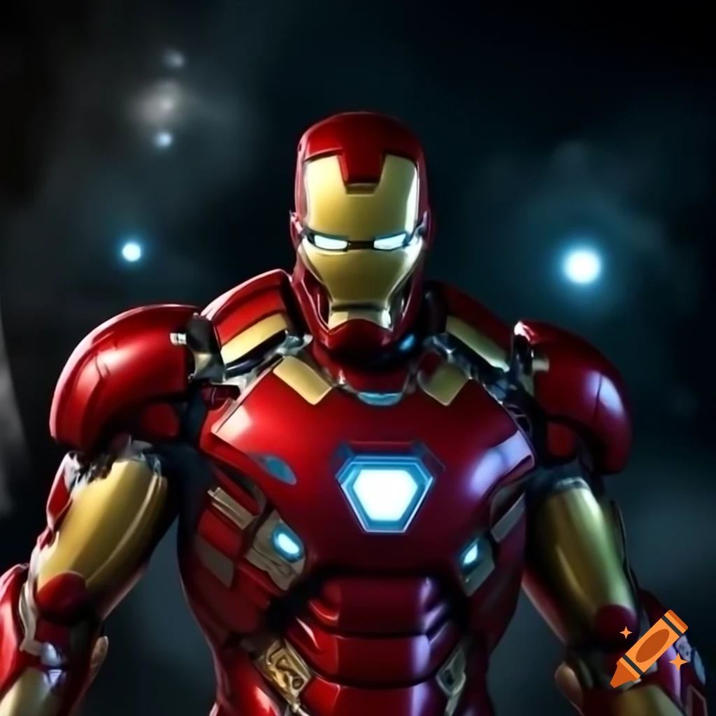 Full image of Iron Man character in superhero suit