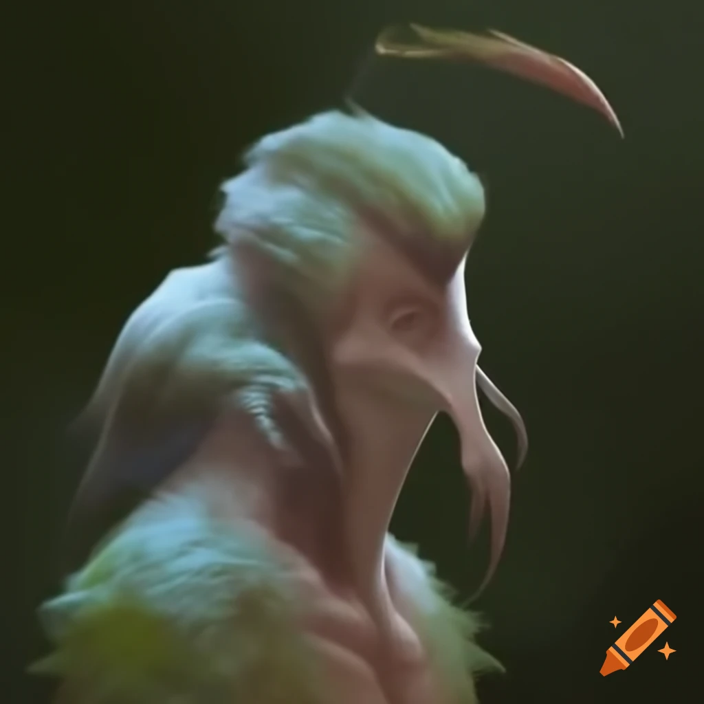 Advanced humanoid with bird-like features