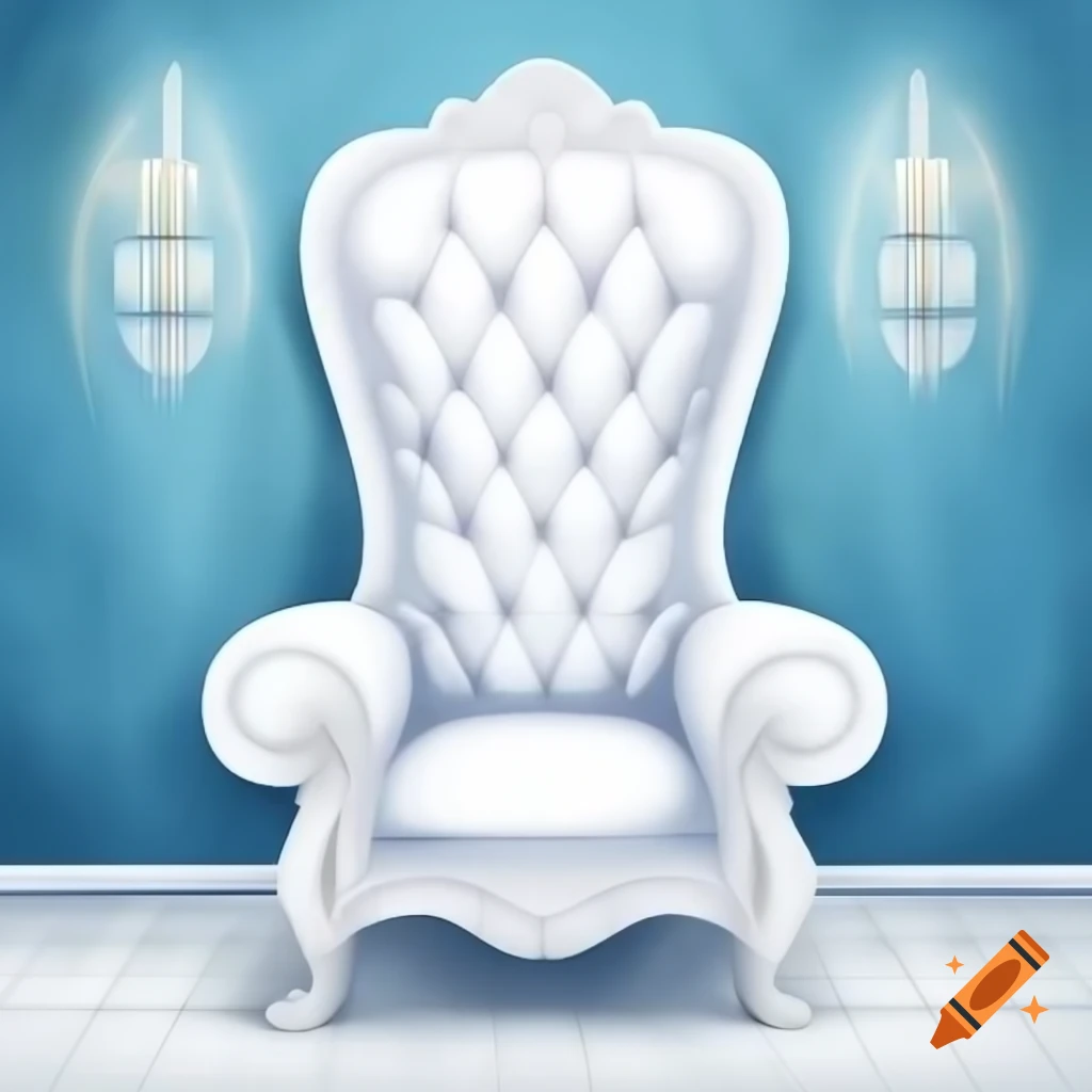 Elegant white throne room interior design