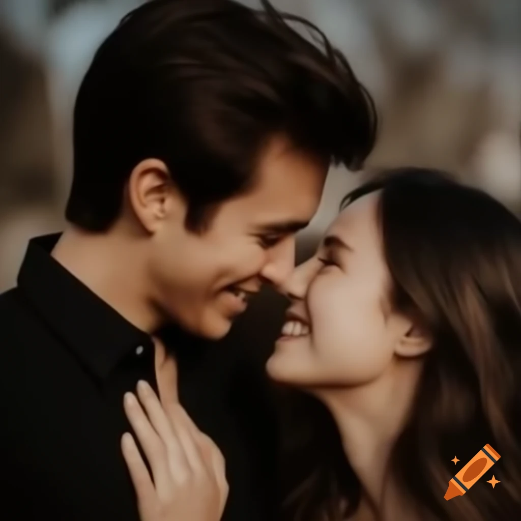 Couple embracing in a romantic setting