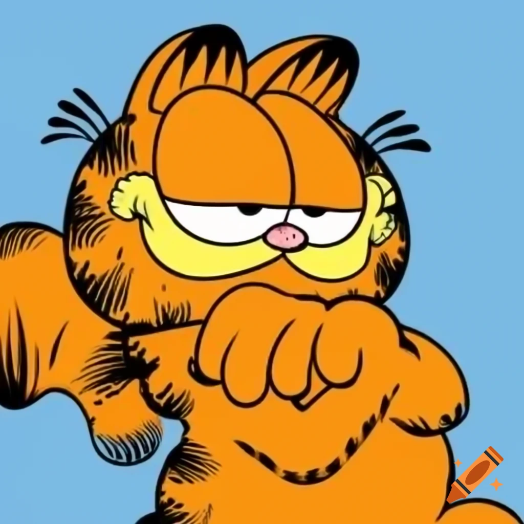 Garfield character, famous cartoon cat known for humor and laziness