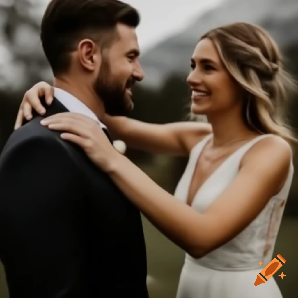 Couple celebrating their wedding ceremony