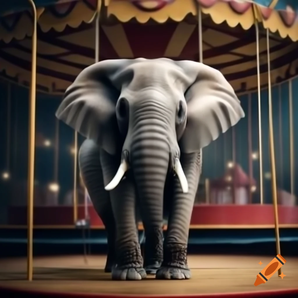 Elephant performing in a circus