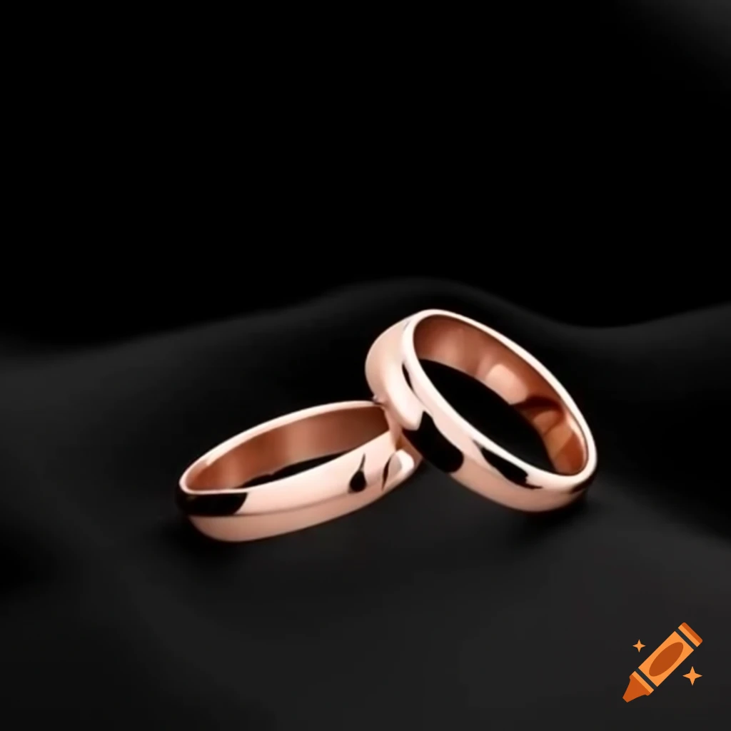 Wedding rings in rose gold symbolizing infinity