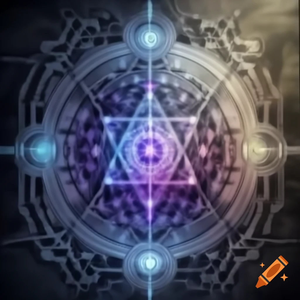 Circuit diagram integrated with sacred geometry tattoo design