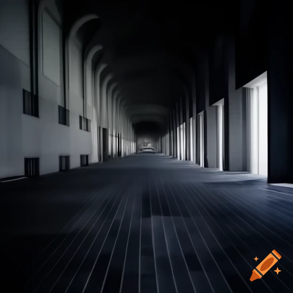 Dark liminal space featuring random floors and ledges with walls