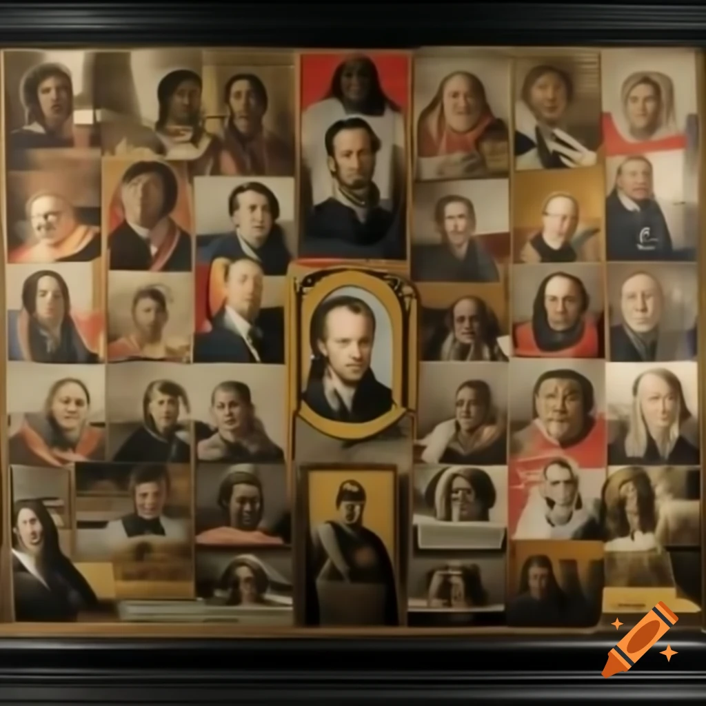 Collage of historical figures from the modern age including Leonardo da Vinci, Michelangelo, and Isaac Newton