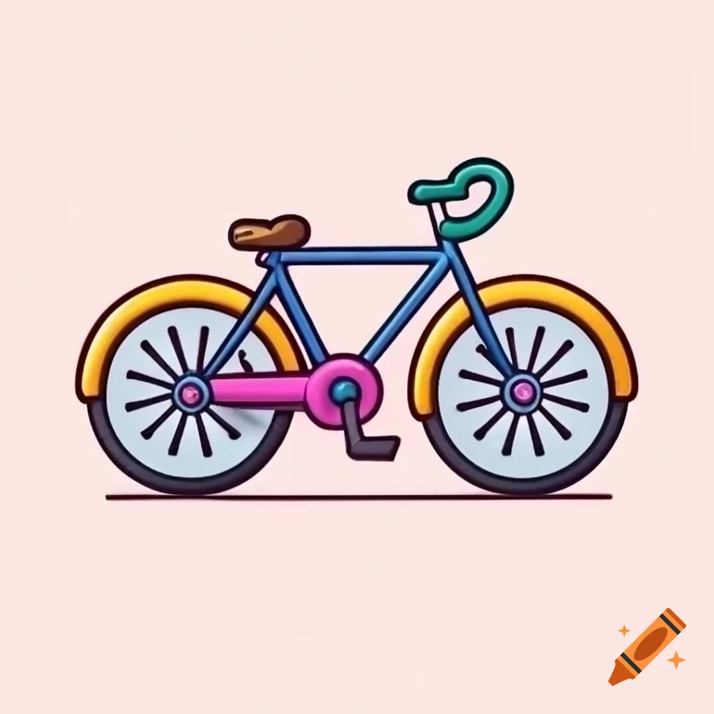 Cartoon-style bicycle illustration