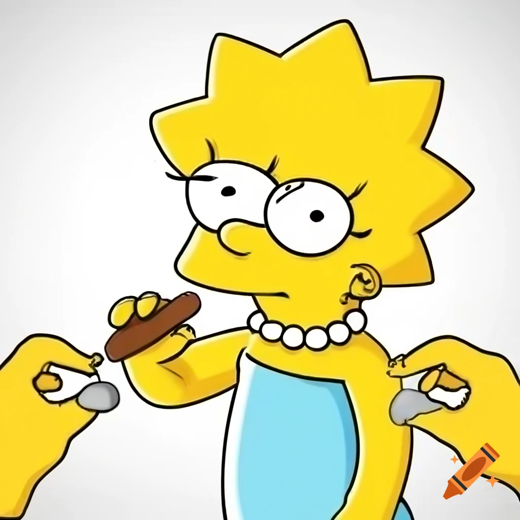 Lisa Simpson enjoying a large popsicle