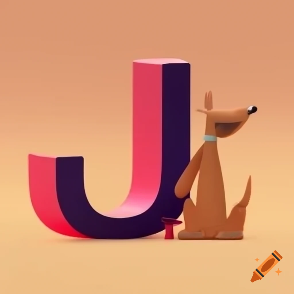 Dog shaped like the letter J