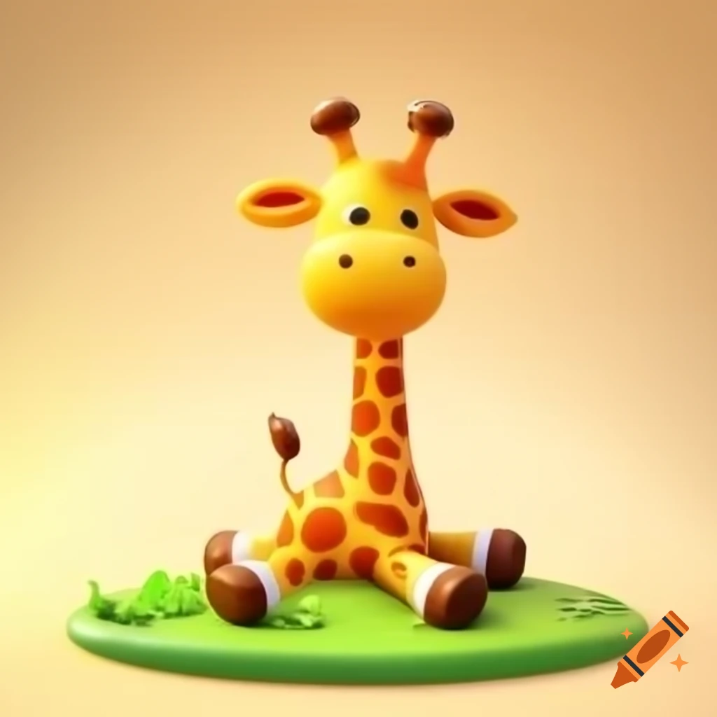 Cartoon-style giraffe illustration
