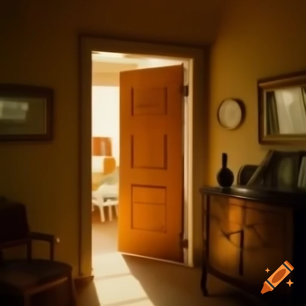Warmly lit interior of an average American home