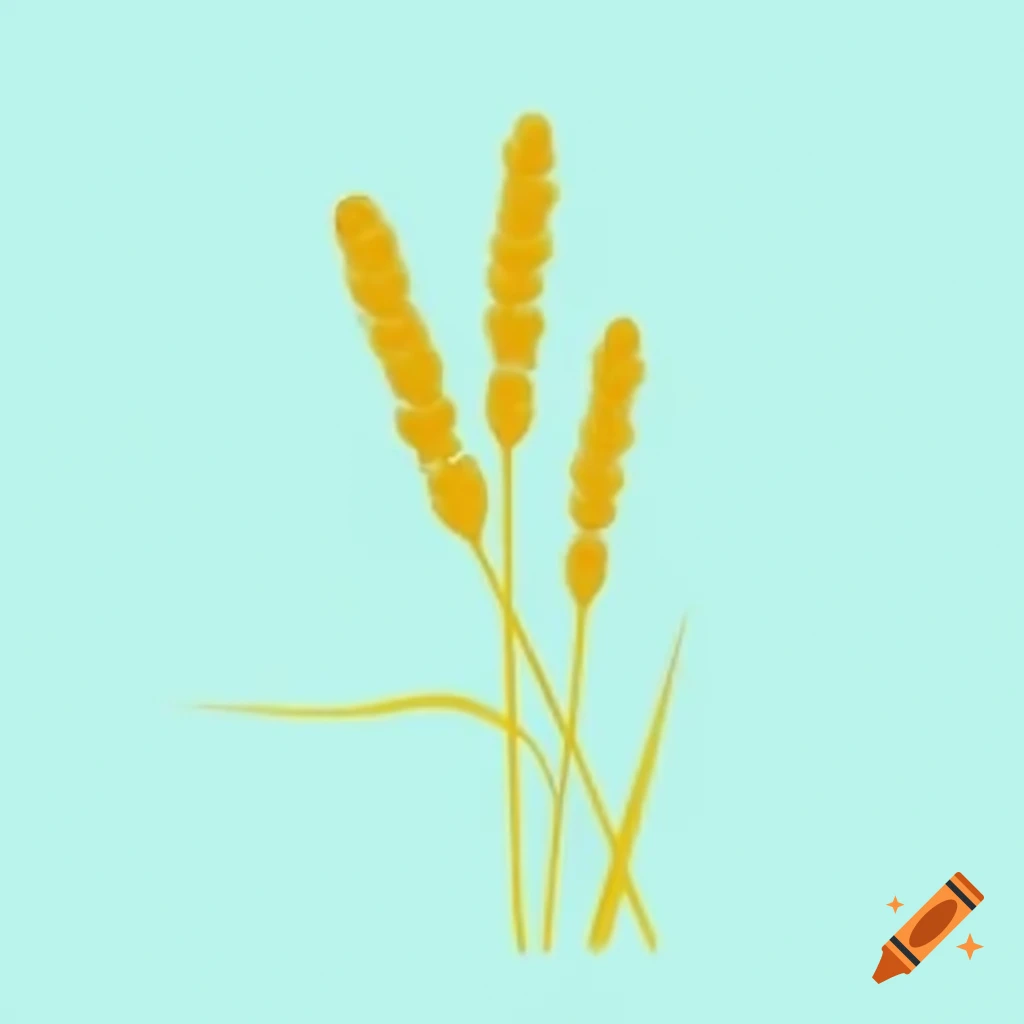 Retro yellow and turquoise design with reed stem motifs