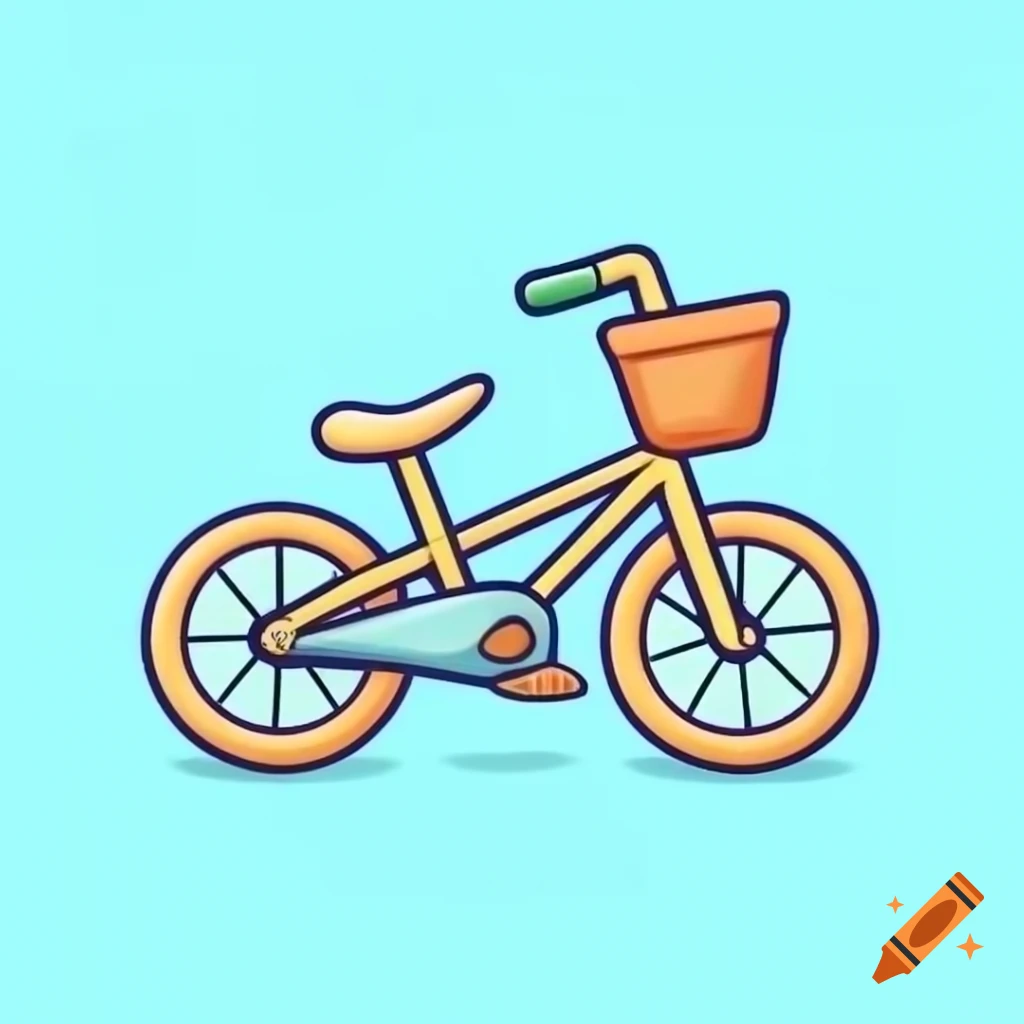 Cartoon-style bicycle illustration