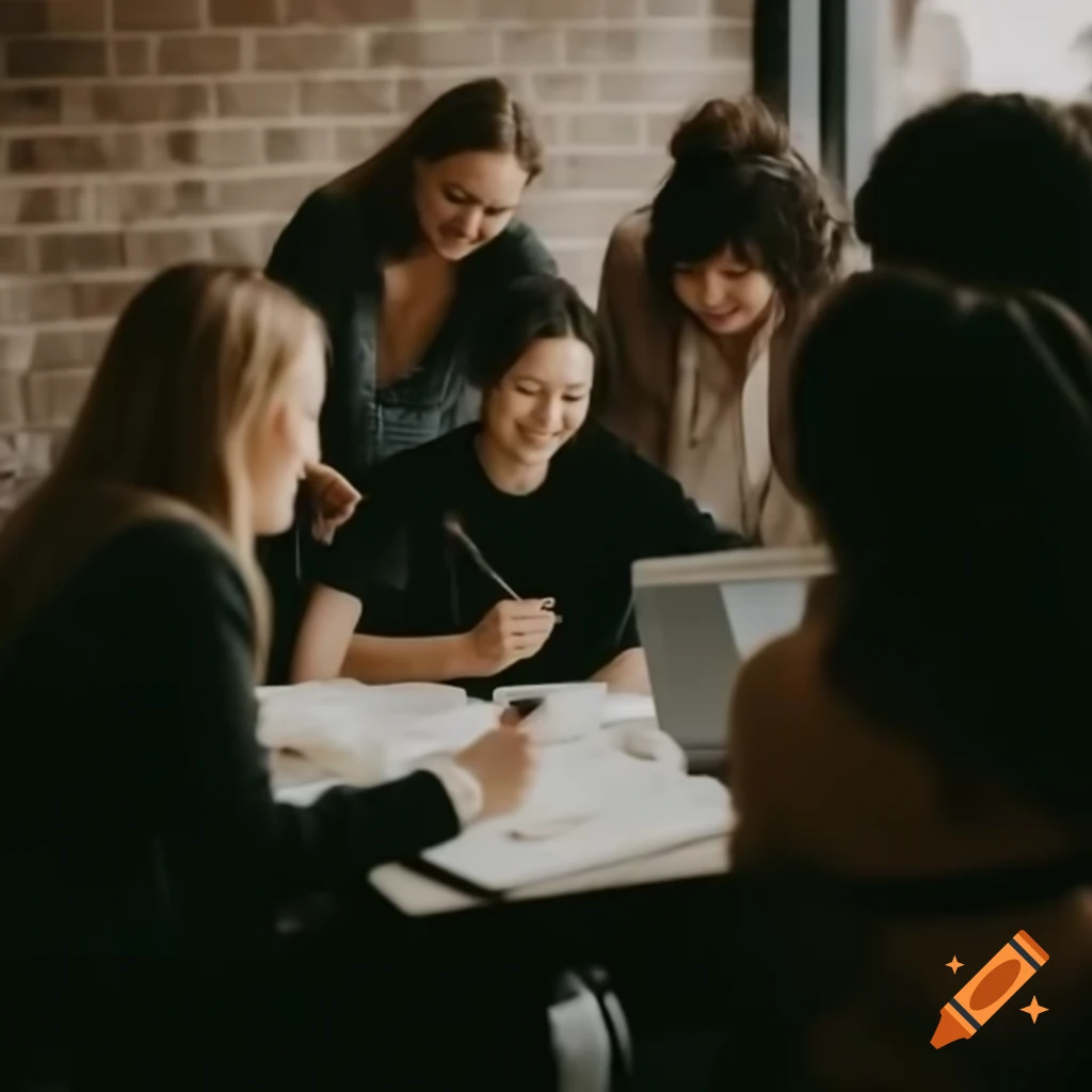 Group collaborating effectively in a teamwork setting