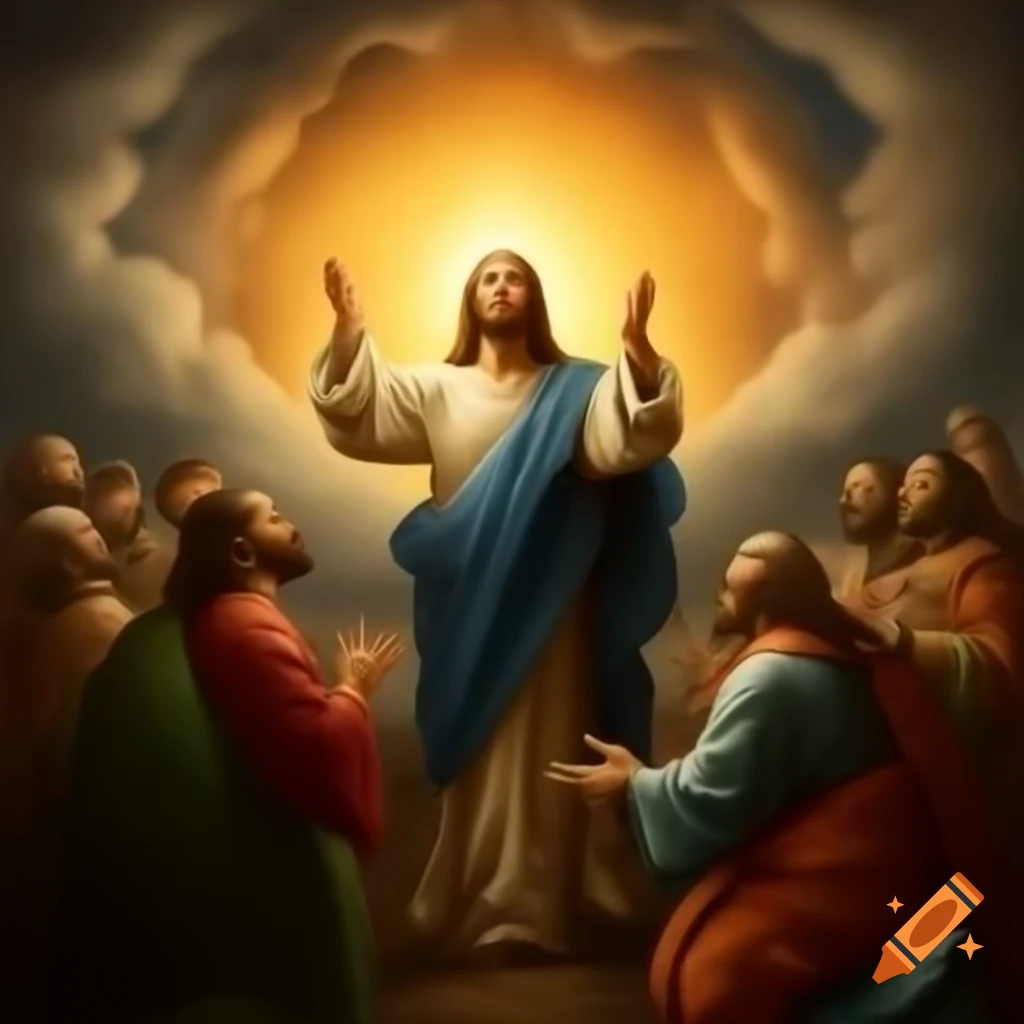 Spiritual and comforting scene inspired by biblical verse inviting the weary to seek rest