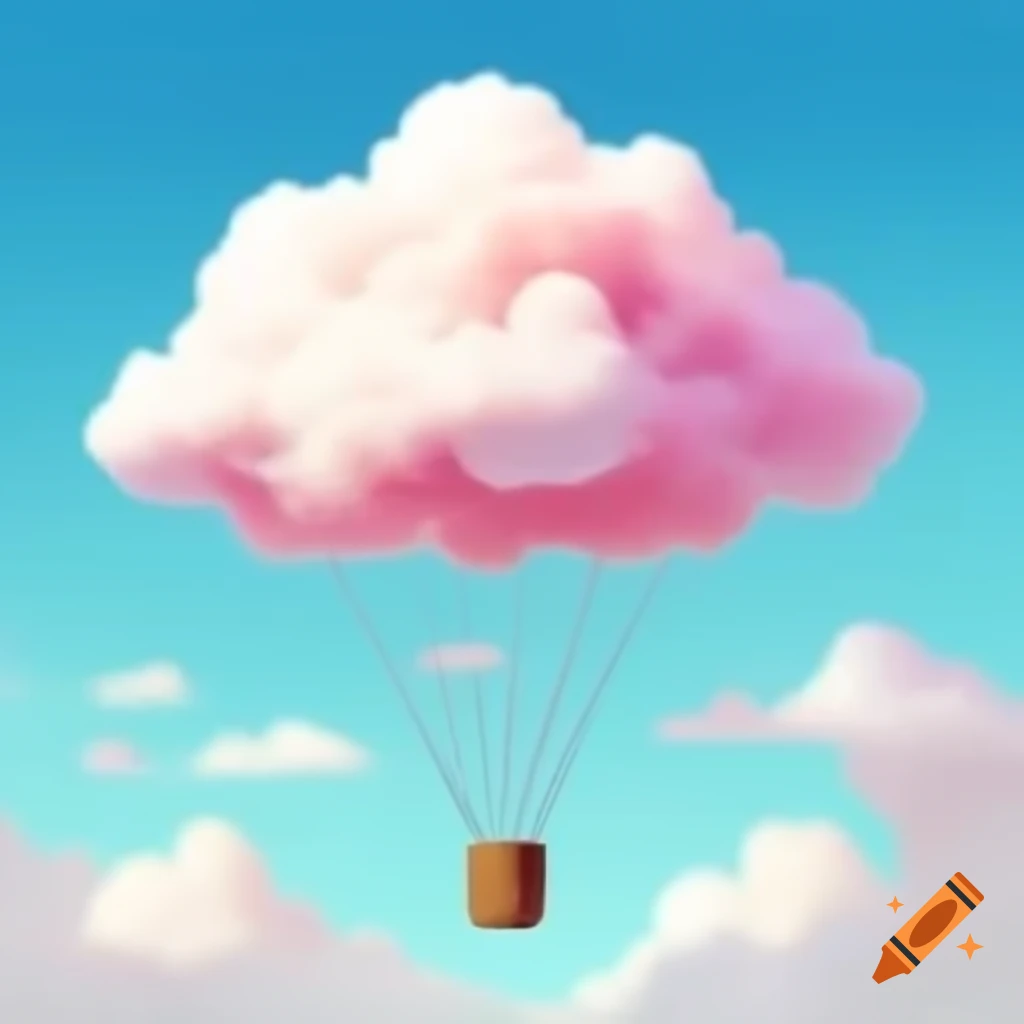 Colorful cotton candy clouds