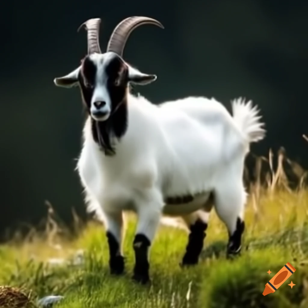 Goat standing in grass