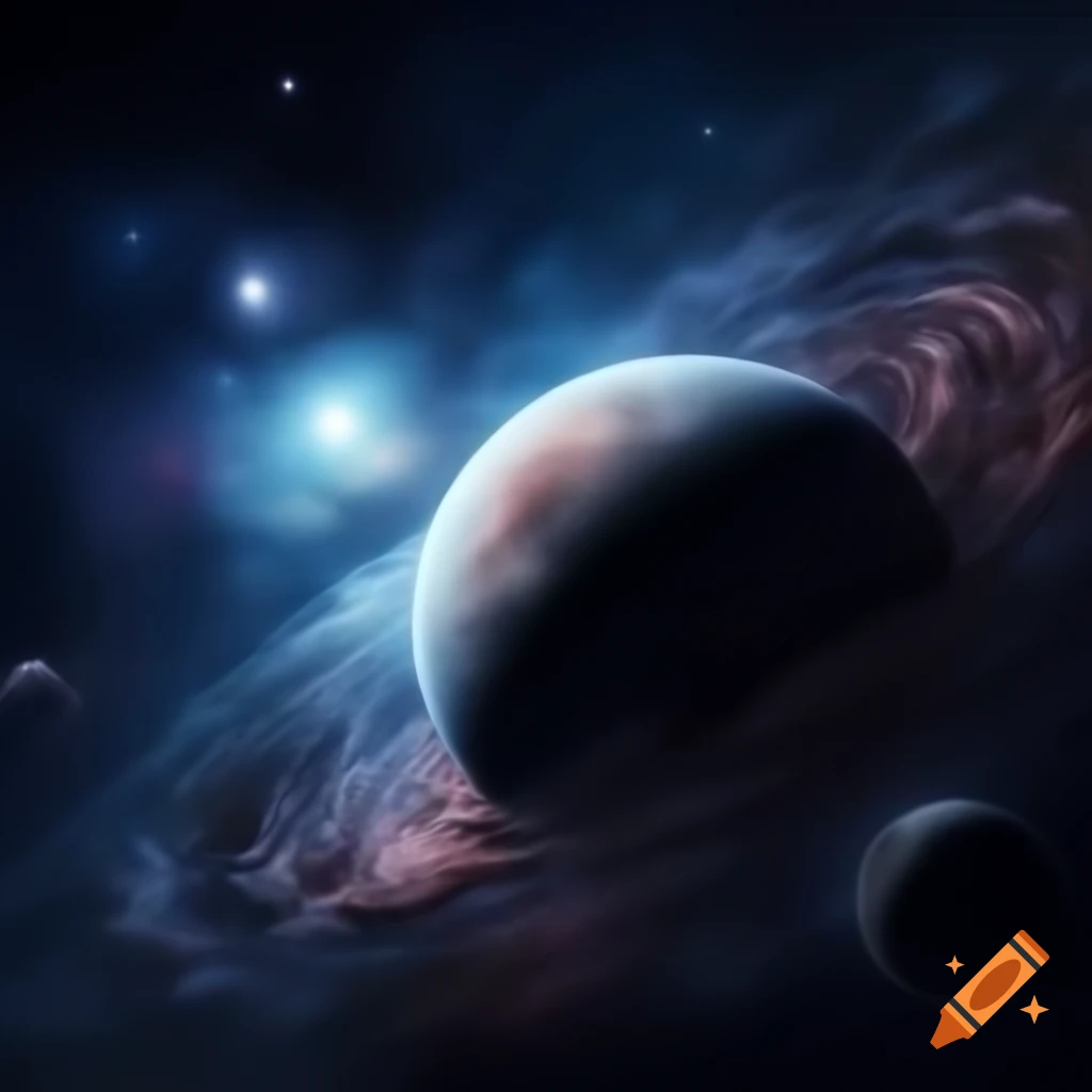 Realistic universe background with stars and galaxies