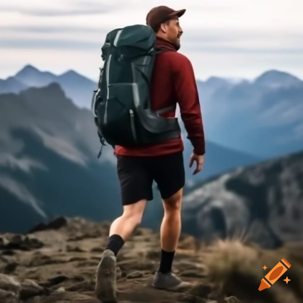 Hikers trekking on a dark mountain trail