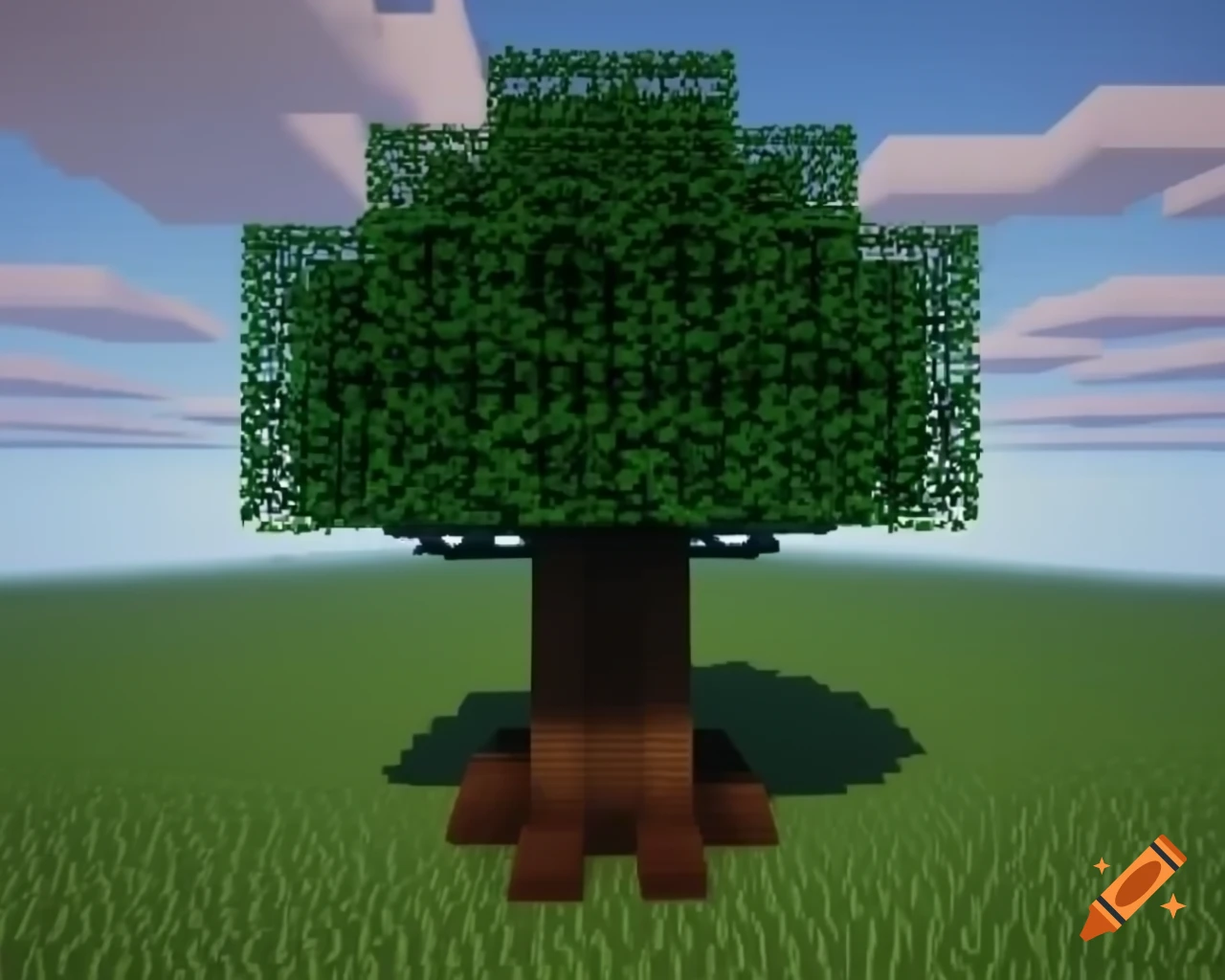 Minecraft-style oak tree