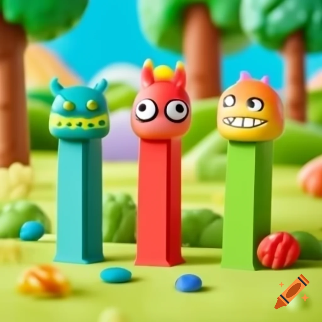 Cute monster Pez candy dispenser
