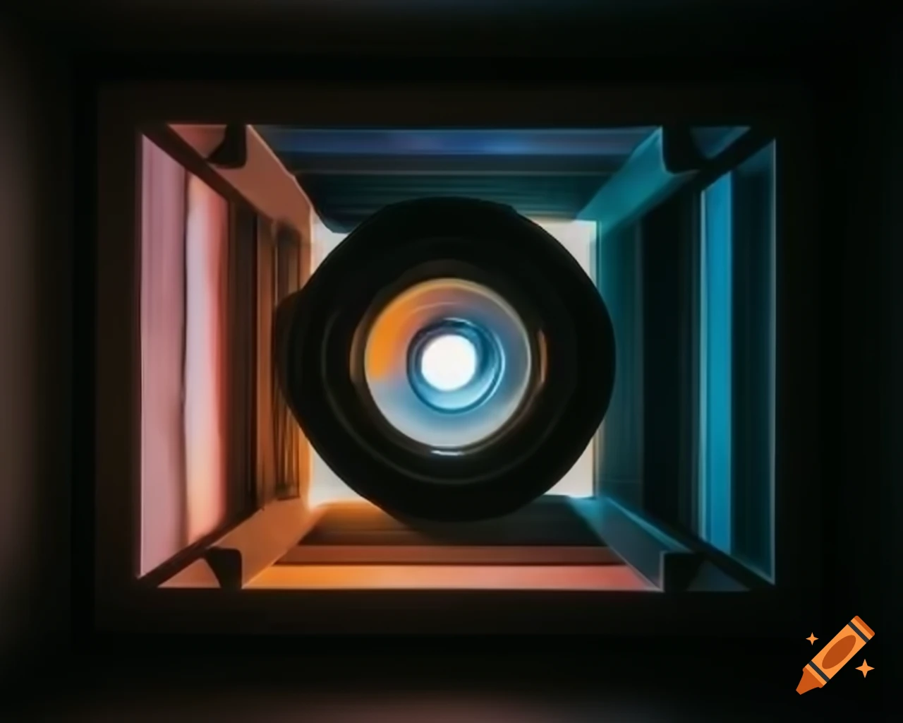 Bold and contrasting geometric shapes and patterns in abstract fine art style