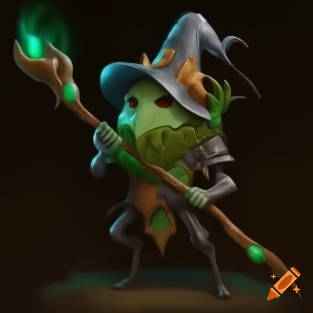 Beetle mage holding a staff