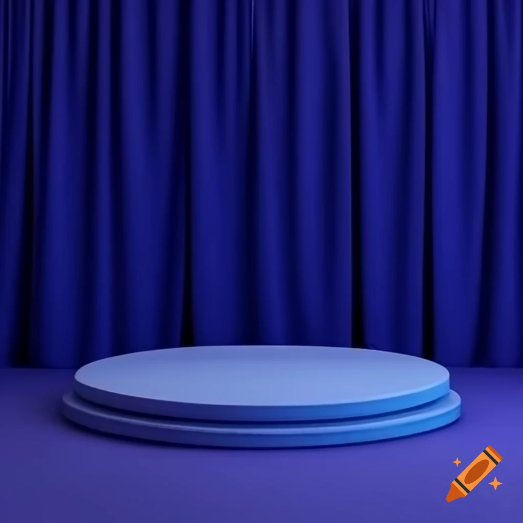 3D podium in empty space