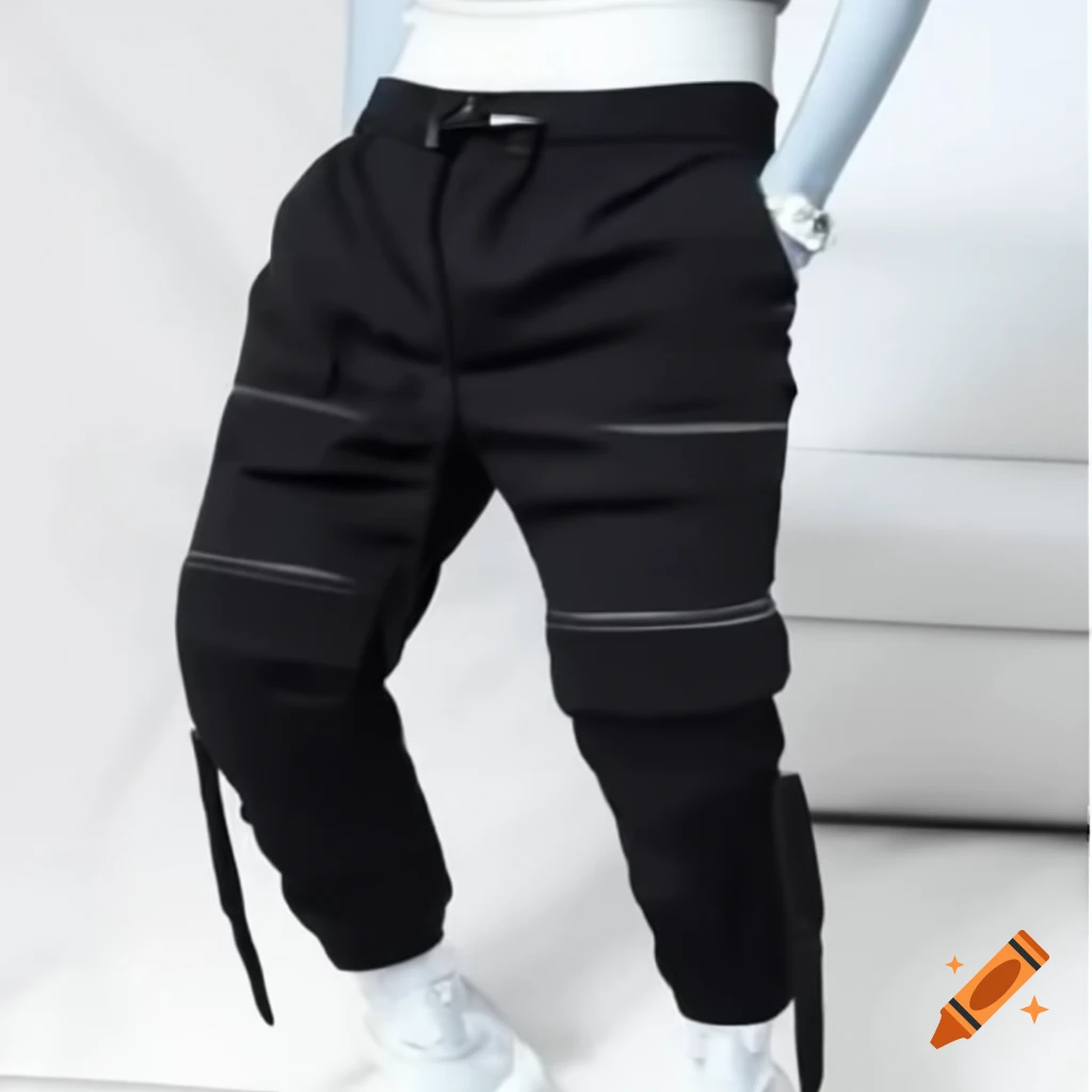 Fashion description of fitted waist and wide legs in pure white color with front pockets