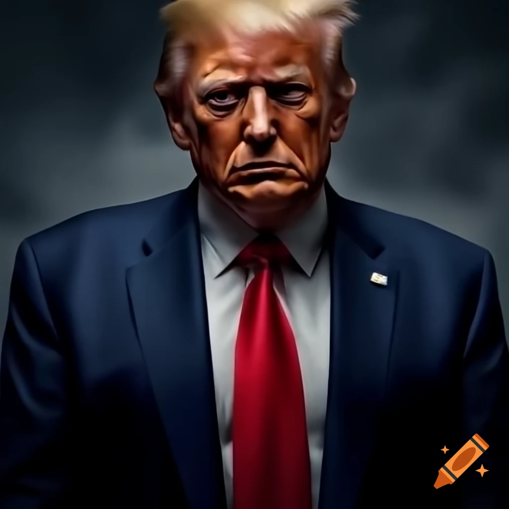 Comic character of Donald Trump styled as a rapper