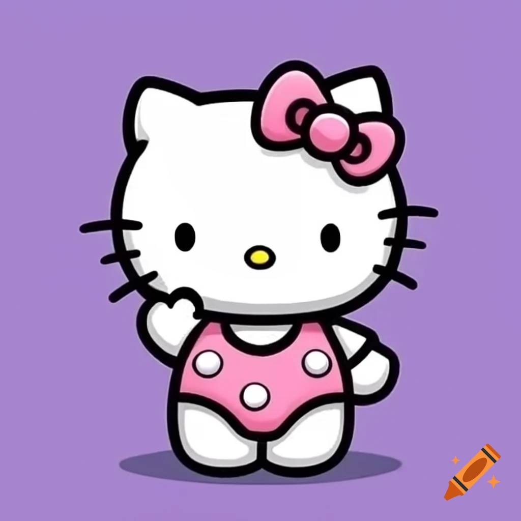 Hello Kitty character wearing swimsuit