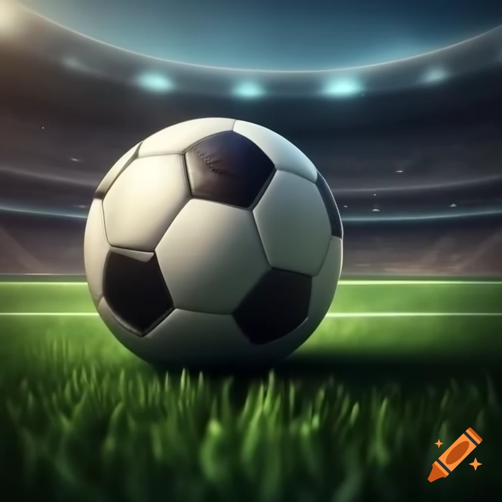Soccer game in action