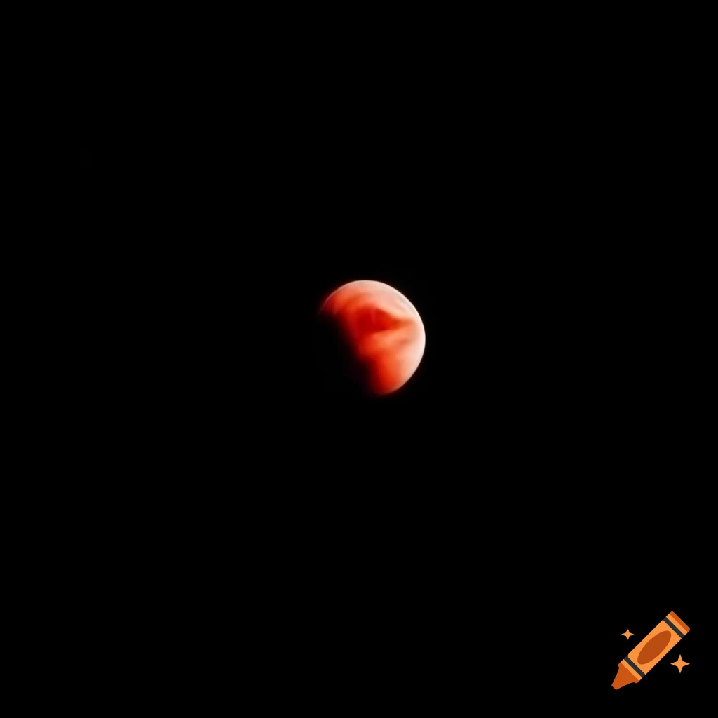 Mysterious dark night with red moon