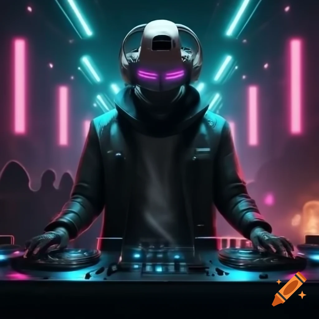 Cyberpunk DJ with AI elements