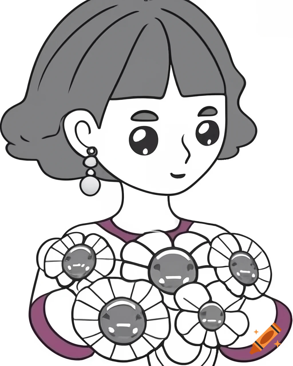 Girl with a Pearl Earring reimagined in Takashi Murakami's style