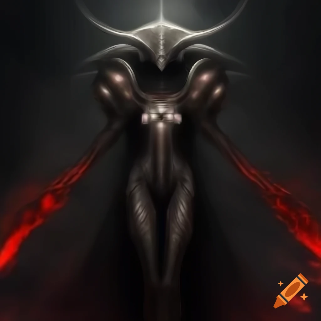 Artistic representation of female monster with horror themes inspired by various video games