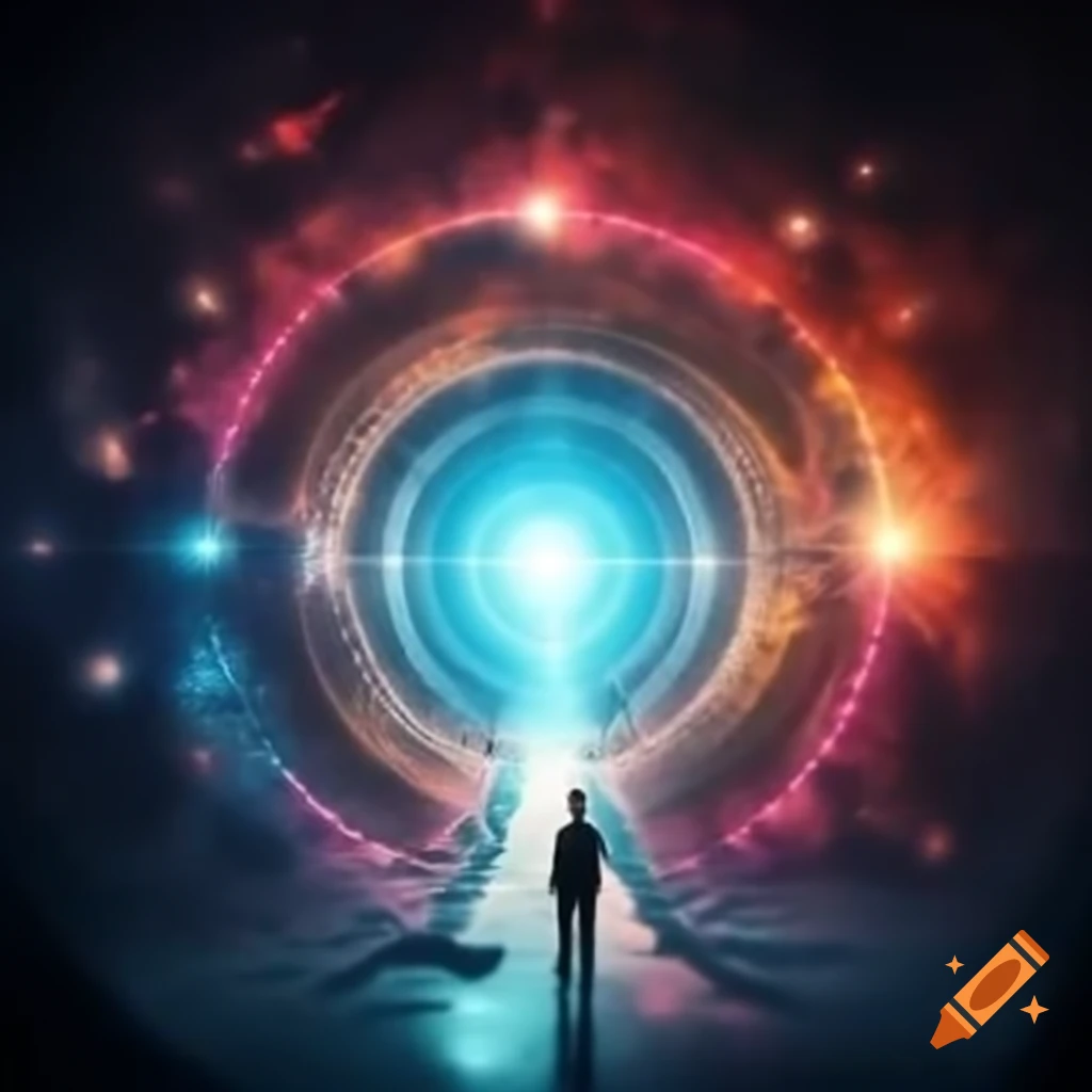 Colorful portal symbolizing subconscious mind influence and personal growth