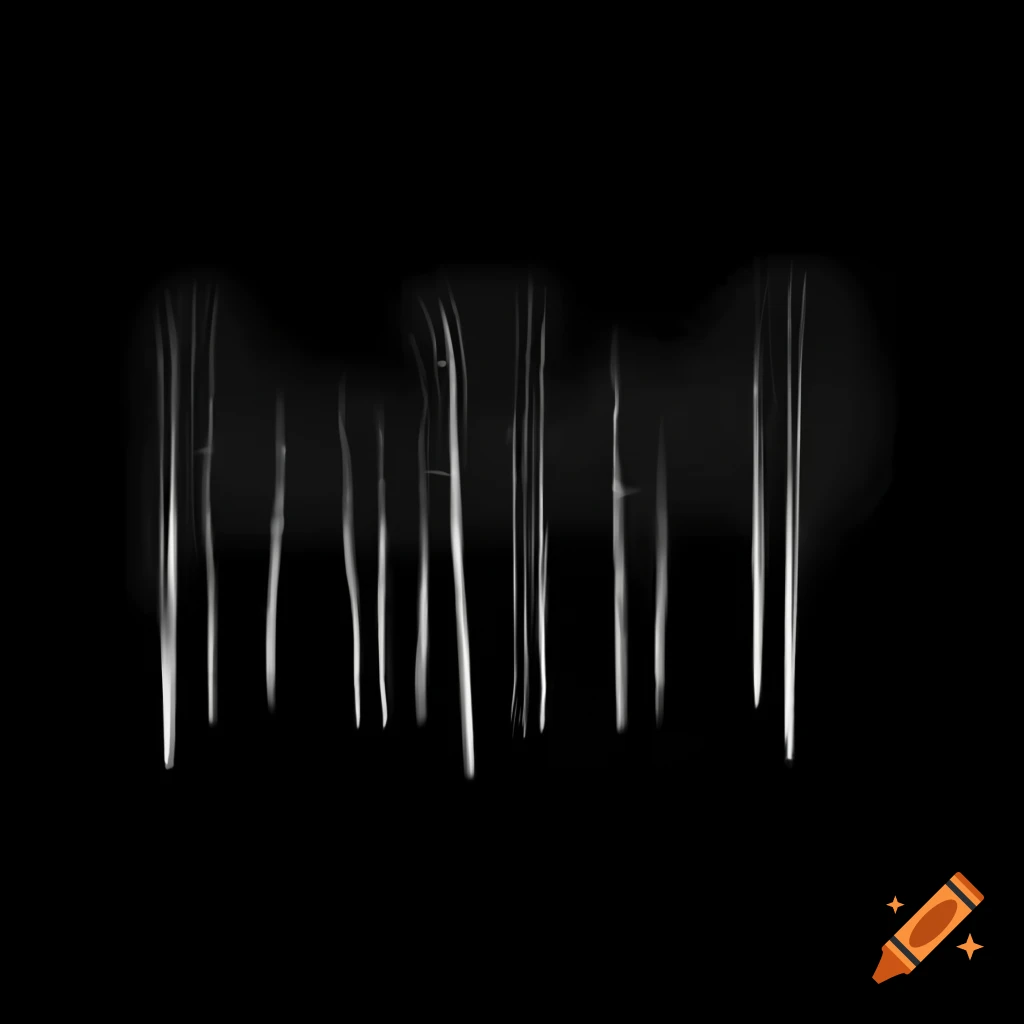 Hand drawn sketch of a dark forbidden forest in abstract expressionistic style