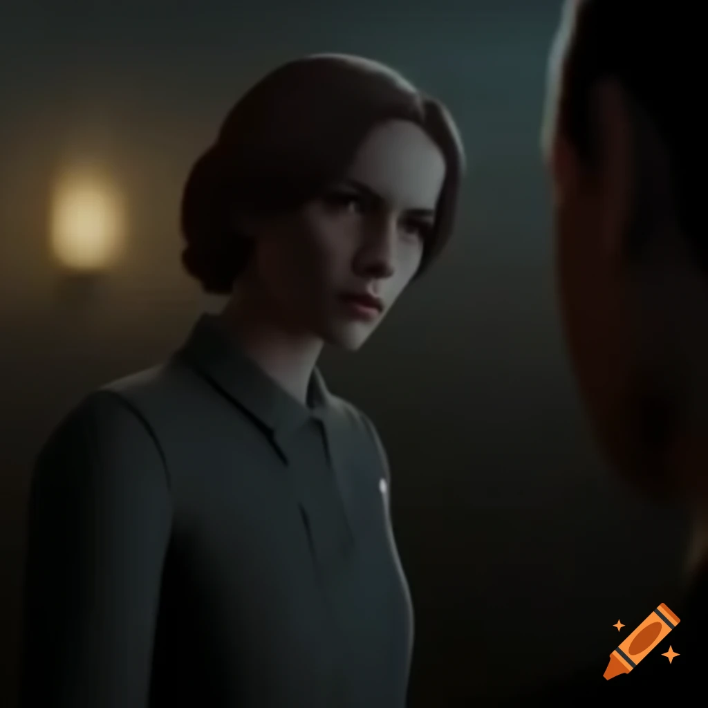 A.I. Digital Robot Dreamweaver interacting with heroes in a sci-fi narrative