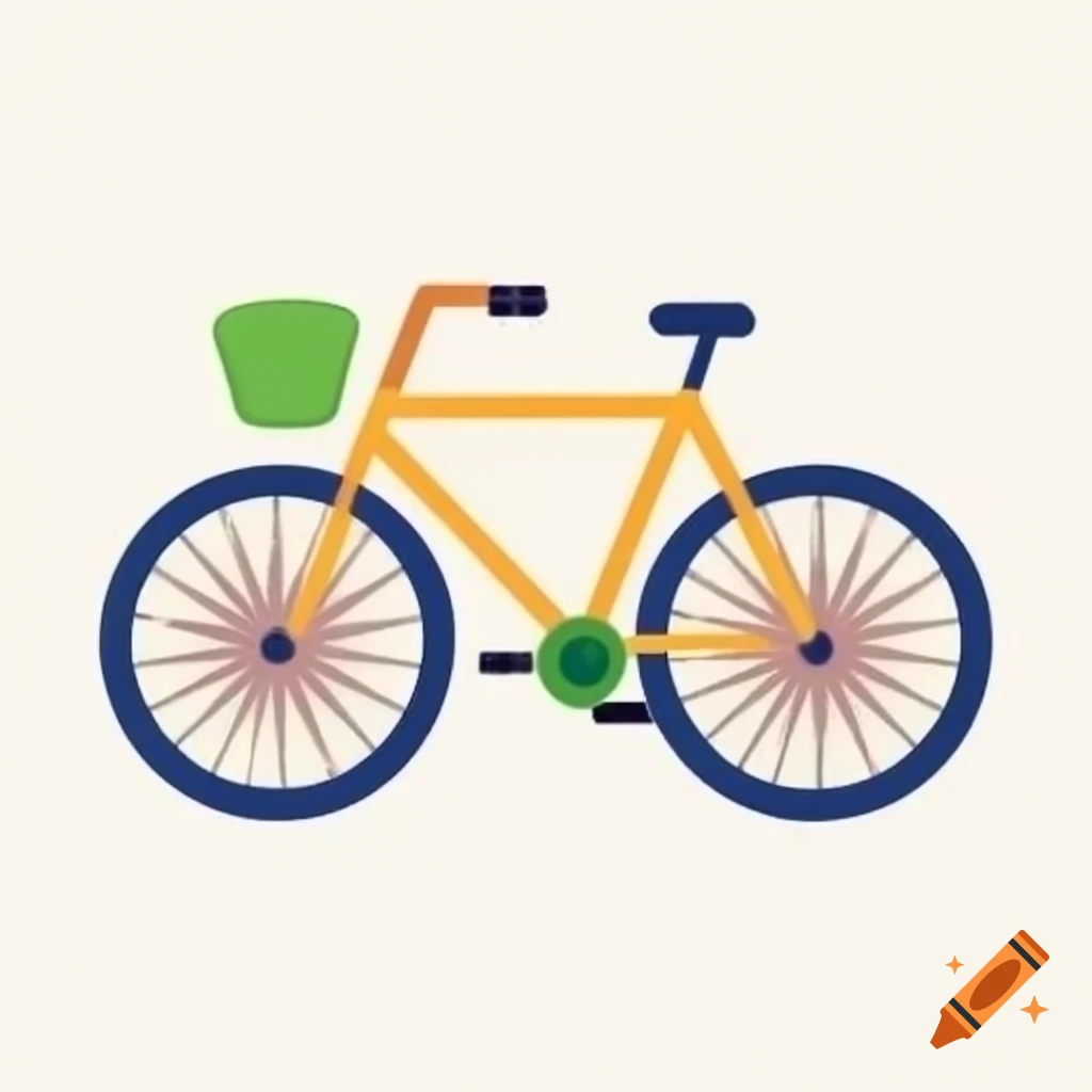 Cartoon-style bicycle illustration