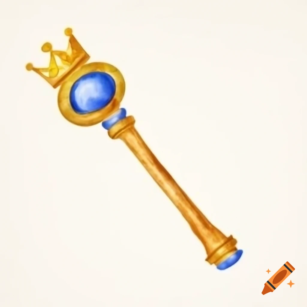 Scepter on a white background