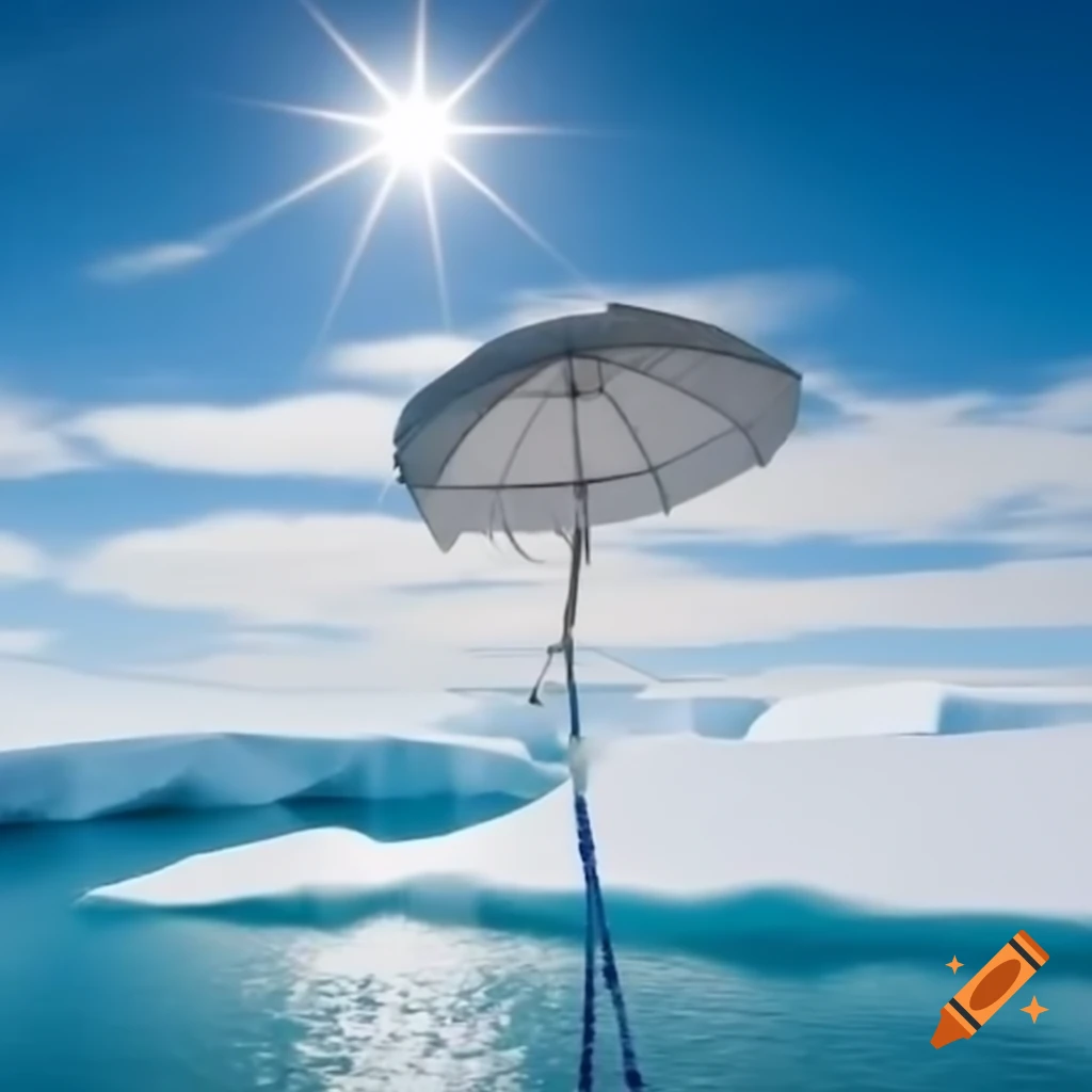 Gigantic umbrella in sunny Antarctica