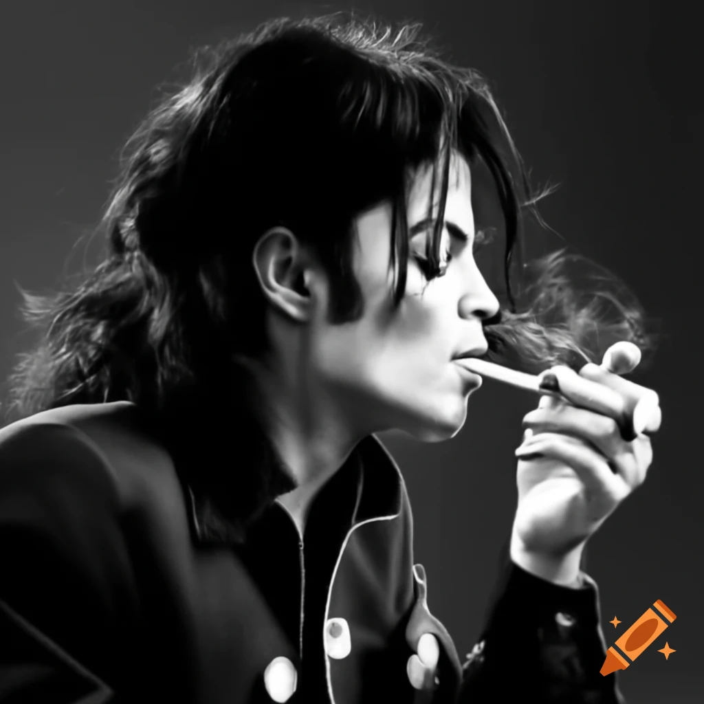 Michael Jackson enjoying a smoke