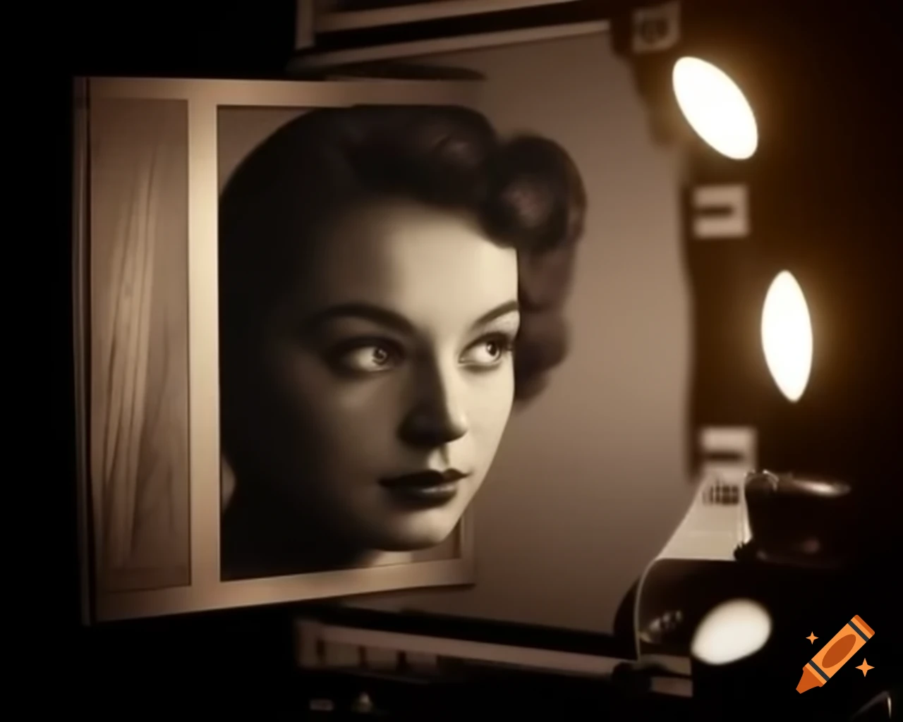 Vintage portrait of a beautiful young woman