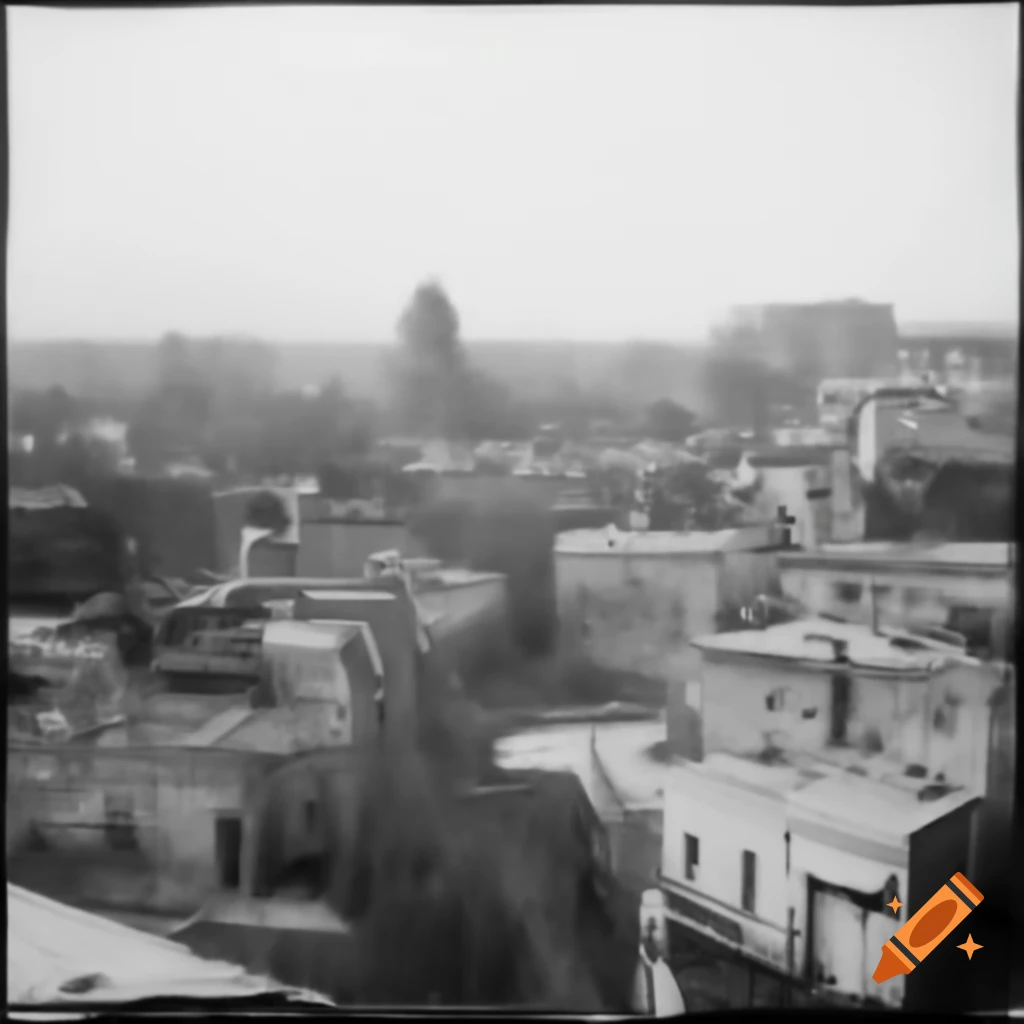 Historic view of Baku, Azerbaijan in 1918, realistic portrayal